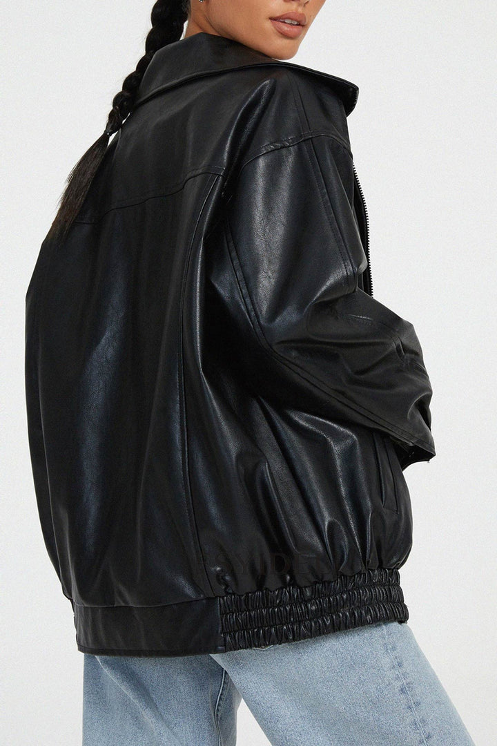 Amy Victoria | Retro Solid PU Jacket