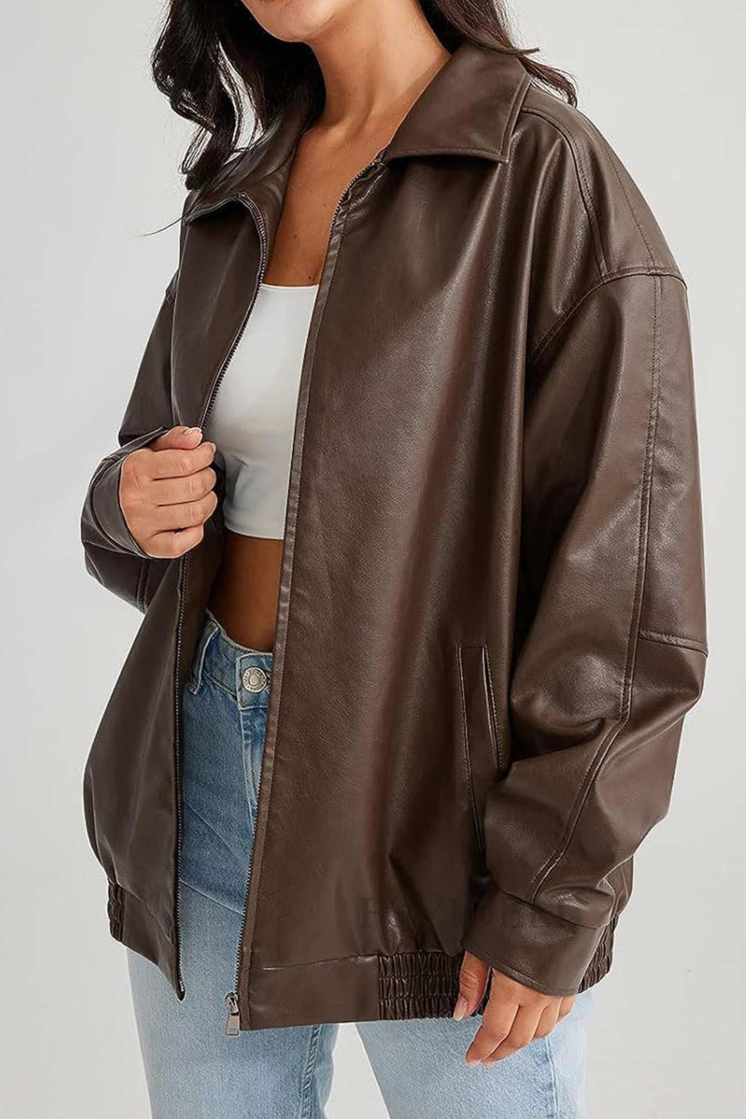Amy Victoria | Retro Solid PU Jacket