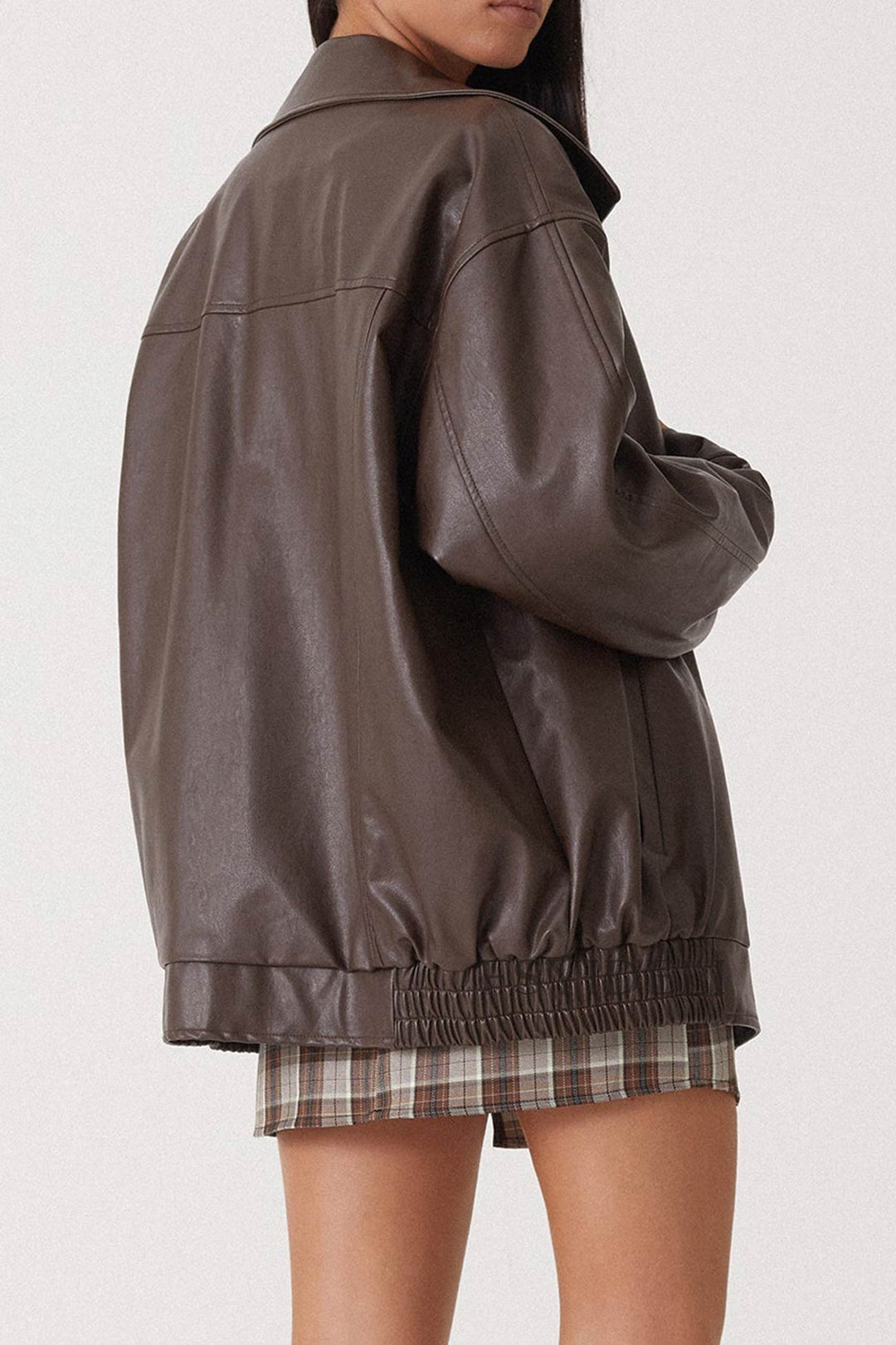 Amy Victoria | Retro Solid PU Jacket