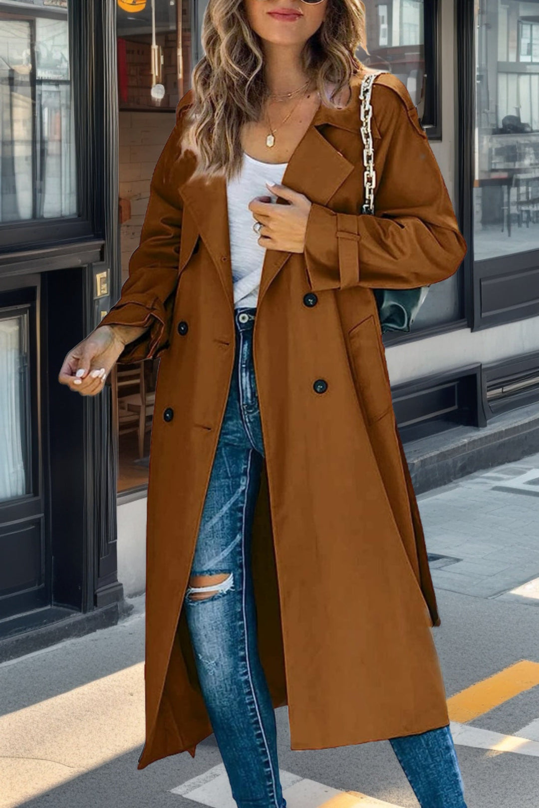 Amy Victoria | Double-breasted trench coat