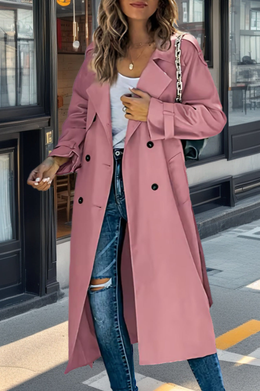 Amy Victoria | Double-breasted trench coat