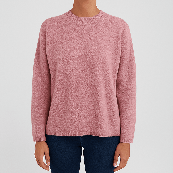 Amy Victoria | Women's Soft Round Neck Pullover Sweater