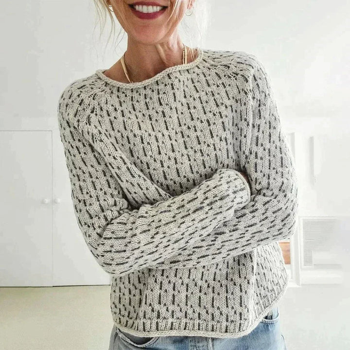 Amy Victoria | Women’s Casual Knit Sweater, Boat Neck