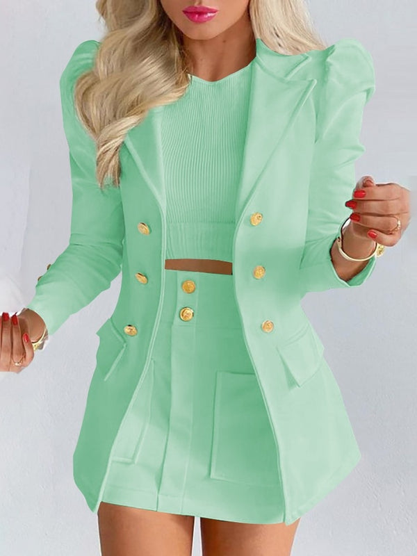 Amy Victoria | Women's Blazer and Skirt Set