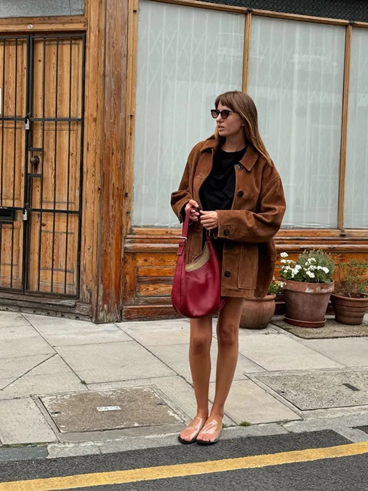 Amy Victoria | Retro coat with lapel collar