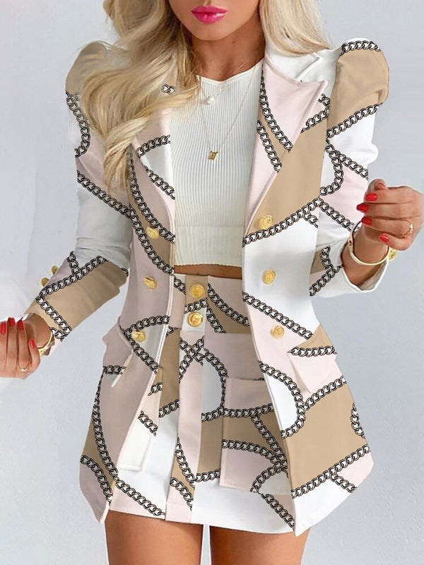 Amy Victoria | Women's Blazer and Skirt Set