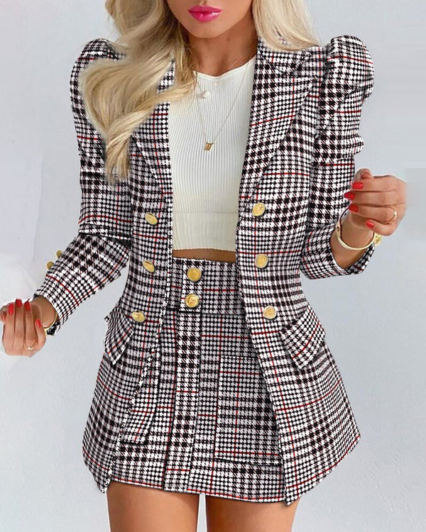 Amy Victoria | Women's Blazer and Skirt Set
