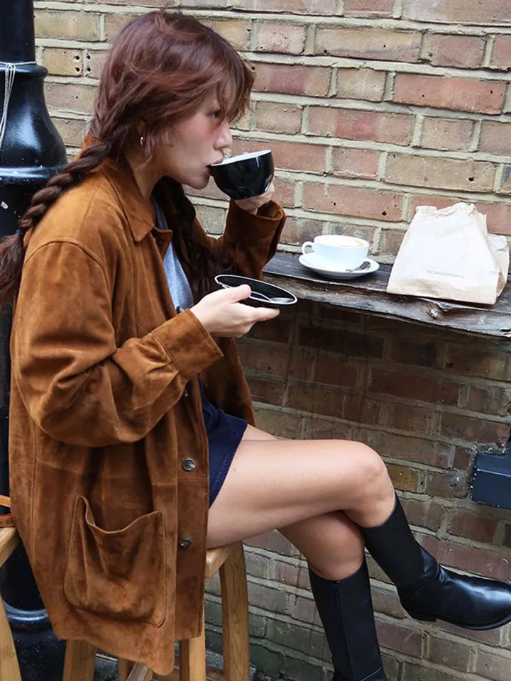 Amy Victoria | Retro coat with lapel collar