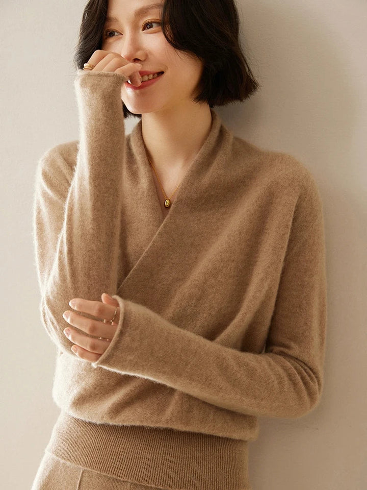 Amy Victoria | Women's Wrap Crossover Sweater