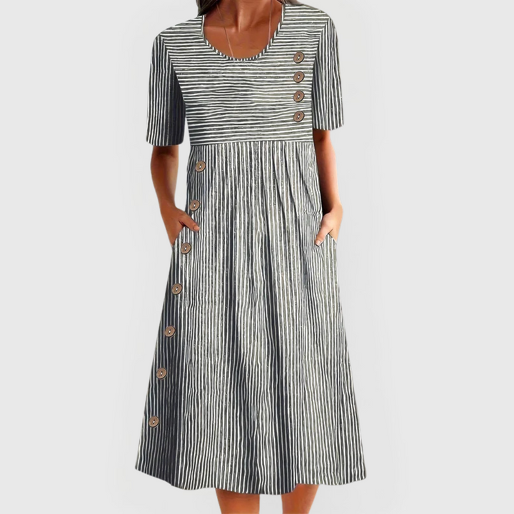 Amy Victoria | Striped Midi Dress