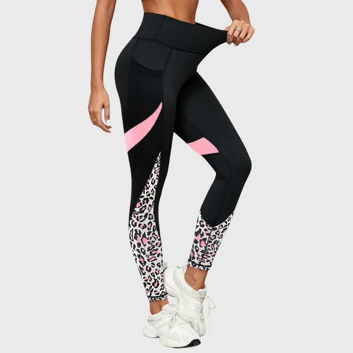 Amy Victoria | High-Waisted Leopard Print Workout Pants