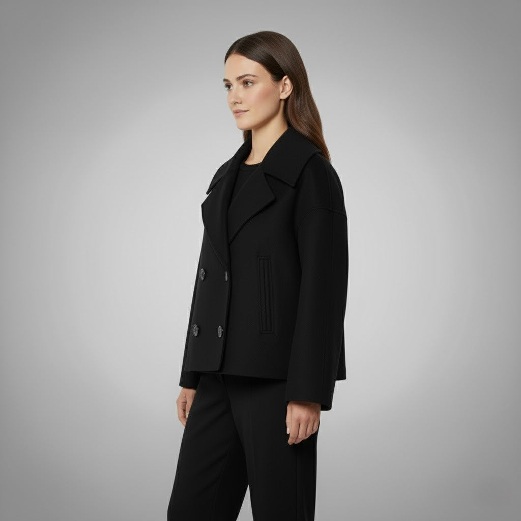Amy Victoria | Classic Double Button Short Jacket