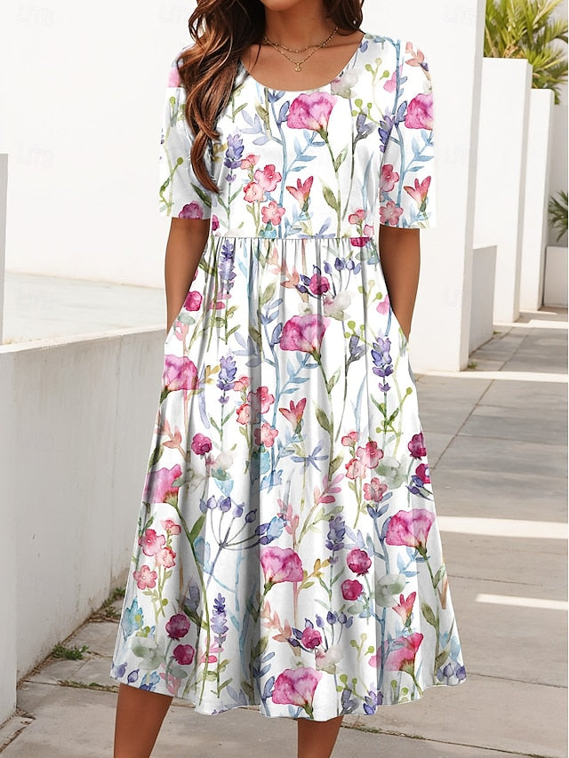 Amy Victoria | Floral Midi Dress
