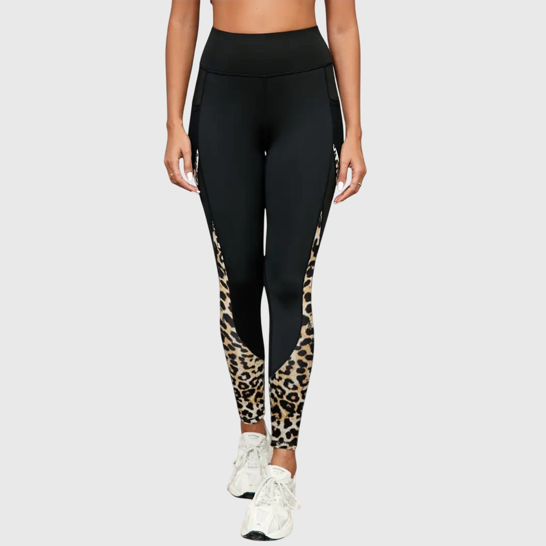Amy Victoria | High-Waisted Leopard Print Workout Pants