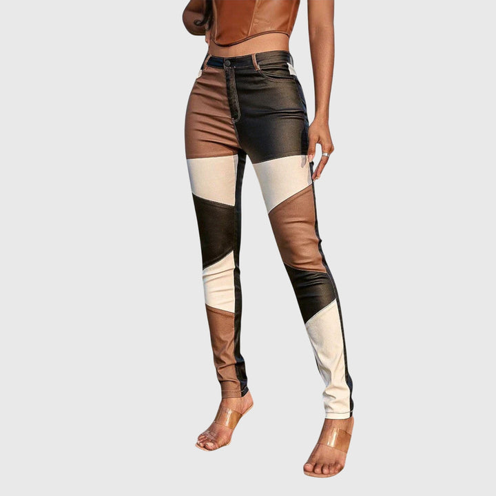 Amy Victoria | Tube Pants in Color Block Pattern