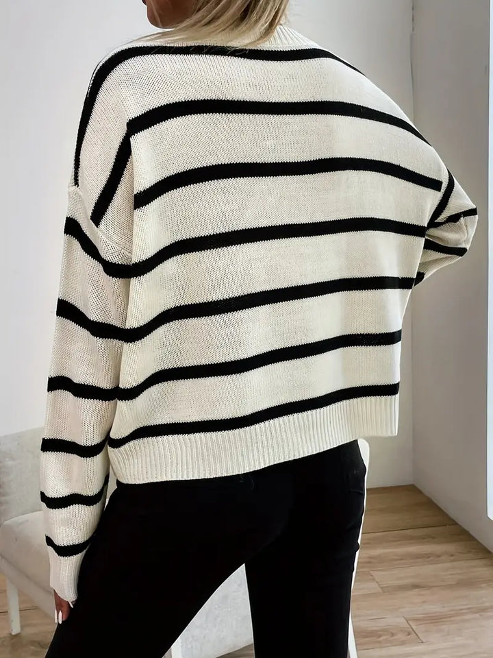 Amy Victoria | Women's striped casual sweater
