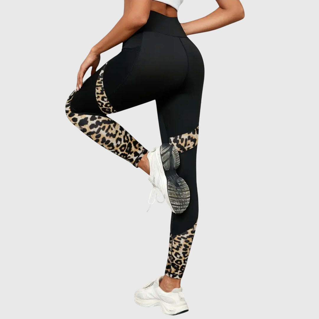 Amy Victoria | High-Waisted Leopard Print Workout Pants