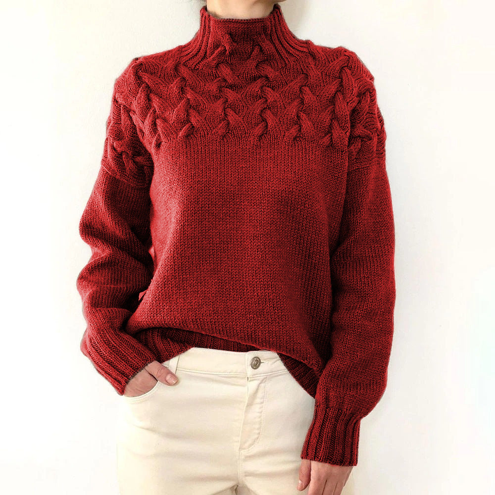 Amy Victoria | Knitted Turtleneck in Warm Color