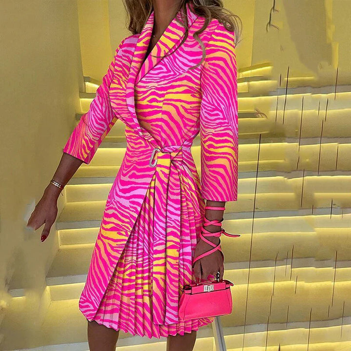 Amy Victoria | Notched Collar Blazer Dress